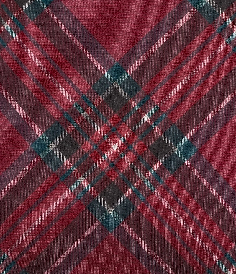 Investments Tartan Plaid Pull-On A-Line Midi Skirt