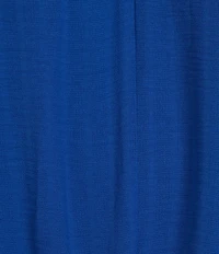 Investments Textured Stripe Tie Front V-Neck 3/4 Sleeve Top