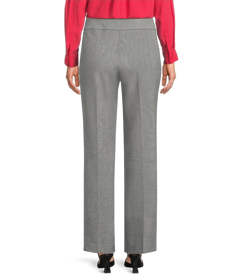 Investments The PARK AVE Fit Black White Weave Stretch Straight Leg Pants