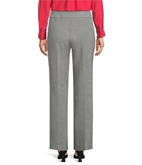 Investments The PARK AVE Fit Black White Weave Stretch Straight Leg Pants