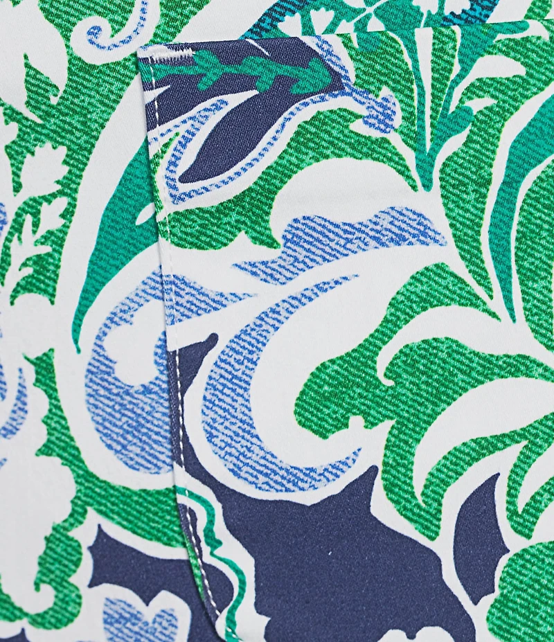 Investments the PARK AVE fit Elite Stretch Multi Paisley Delight Print Wide Leg Crop Pants