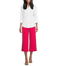 Investments the PARK AVE fit Elite Stretch Pull On Wide Leg Crop Pants