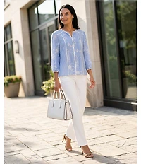 Investments the PARK AVE fit Pull-On Mid-Rise Straight Leg Pants