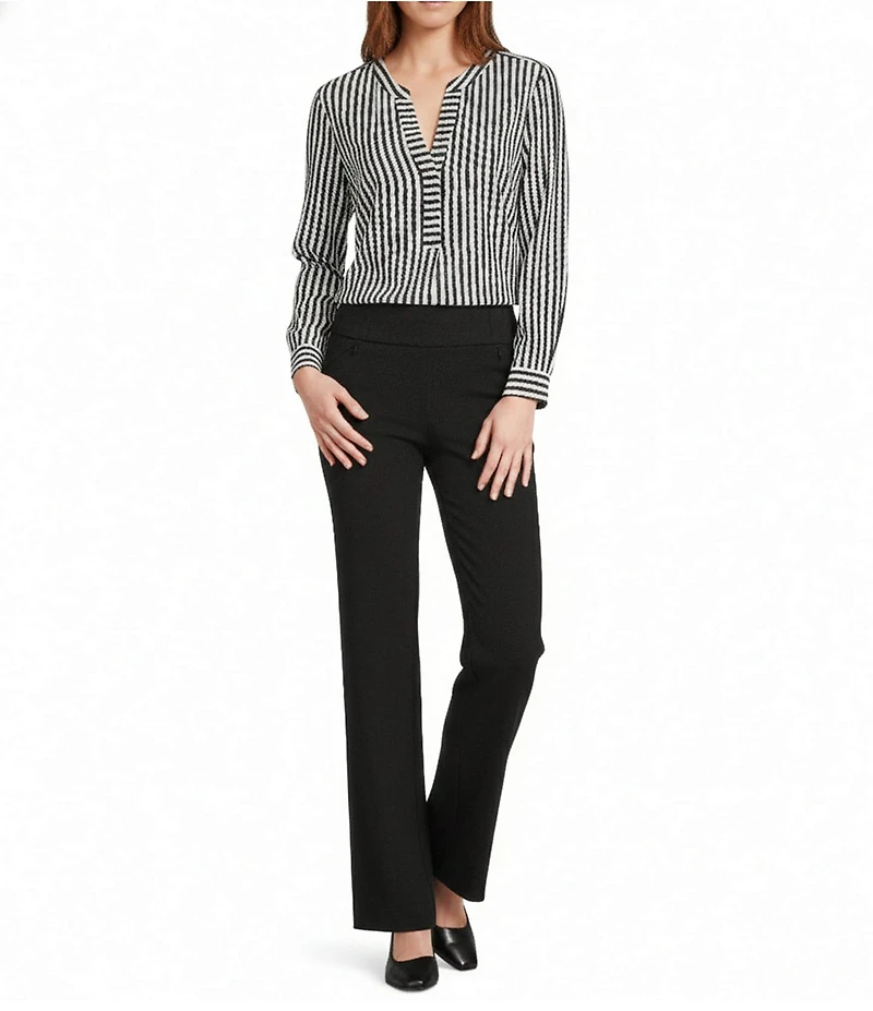 Investments the PARK AVE fit Pull-On Mid-Rise Straight Leg Pants
