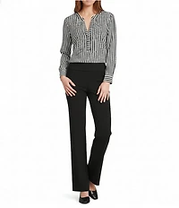 Investments the PARK AVE fit Pull-On Mid-Rise Straight Leg Pants