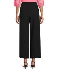 Investments Wide Leg Embroidery Cut Out Crop Pants