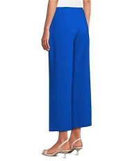 Investments Wide Leg Embroidery Cut Out Crop Pants