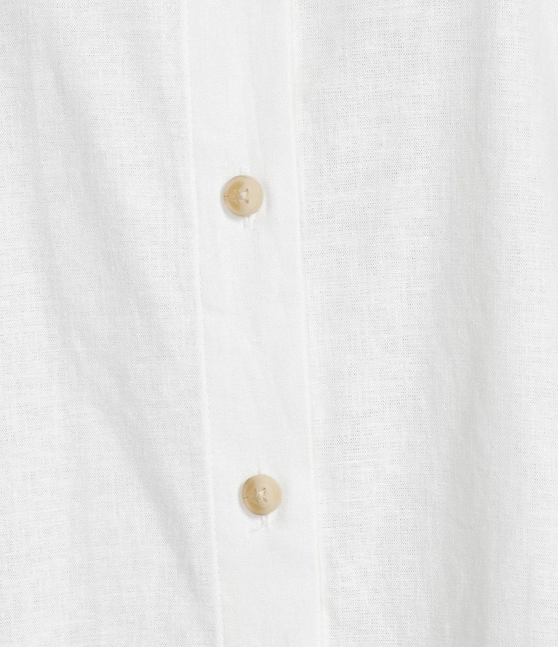 Investments Woven Long Sleeve Point Collar Button Front Top