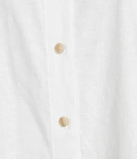 Investments Woven Long Sleeve Point Collar Button Front Top