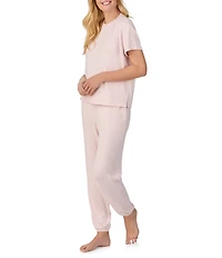 iRelax Brushed Sweater Jersey Short Sleeve Crew Neck Lounge Set