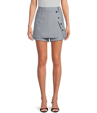 IRO Amira High-Rise Wrap Button Front Skort