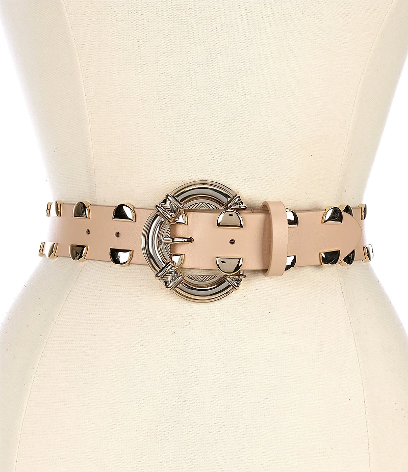 IRO Captain Studded Leather C-Ring Belt