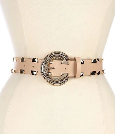 IRO Captain Studded Leather C-Ring Belt