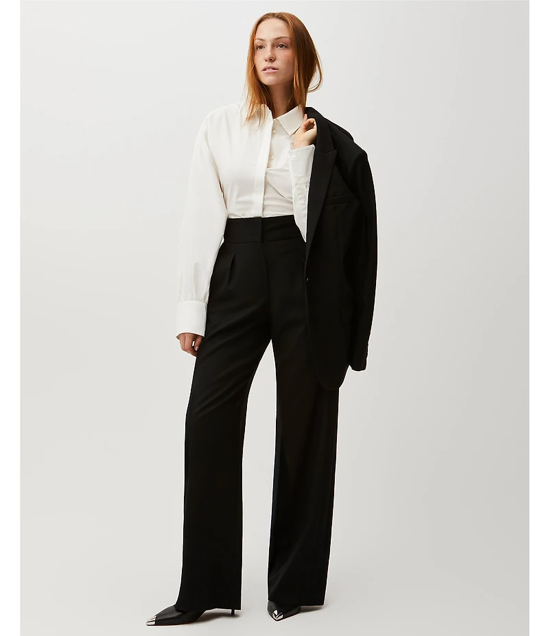 IRO Catanis Wool Blend High Waist Wide Leg Trousers