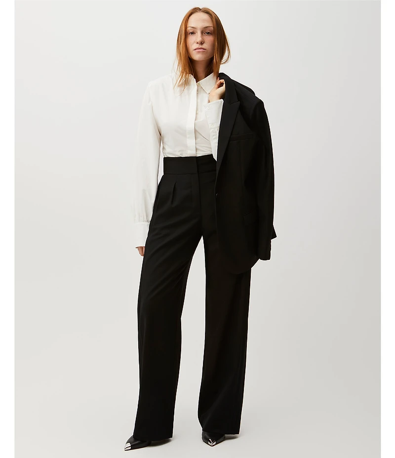 IRO Catanis Wool Blend High Waist Wide Leg Trousers