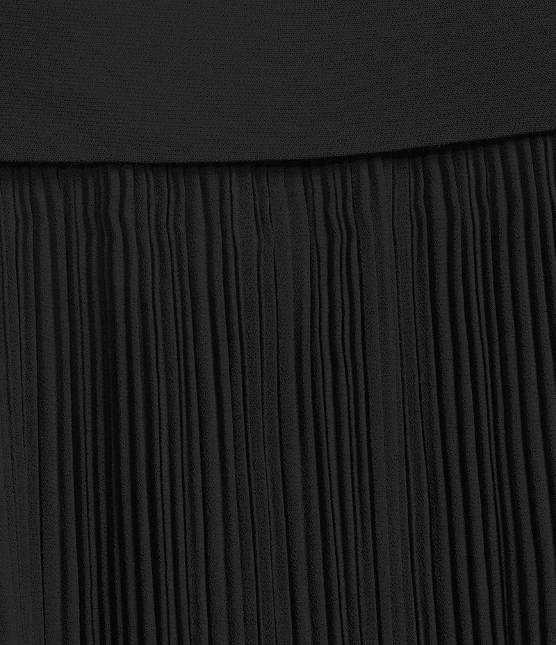 IRO Cinna Woven Pleated Side Slit Midi Skirt