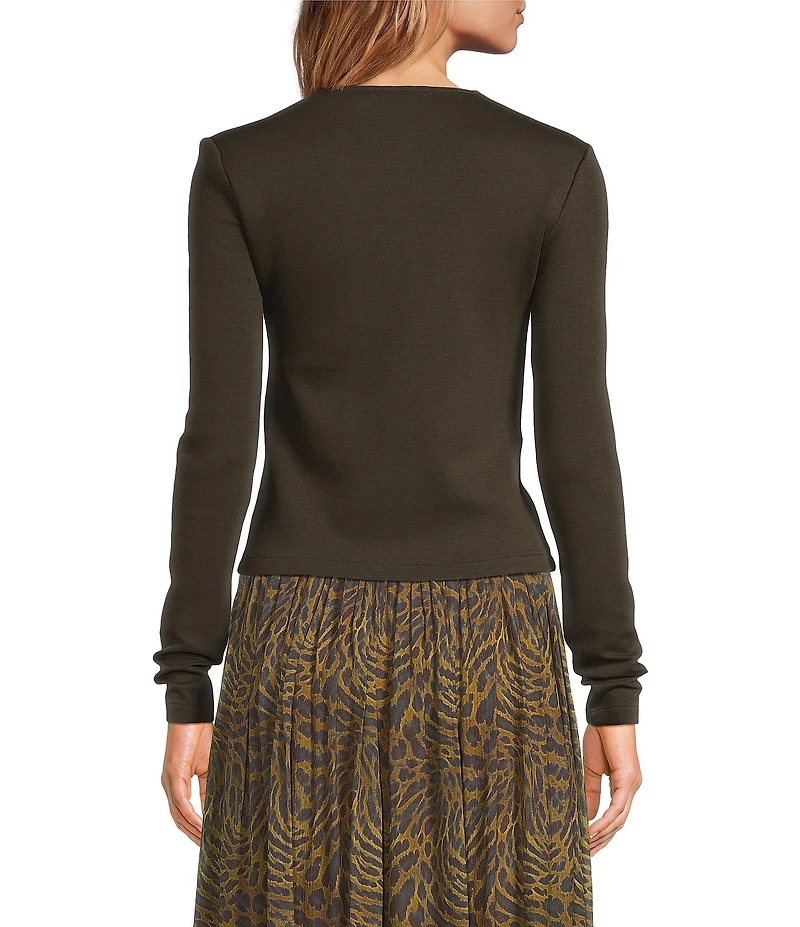 IRO Mala Knit Asymmetrical Neck Long Sleeve Top