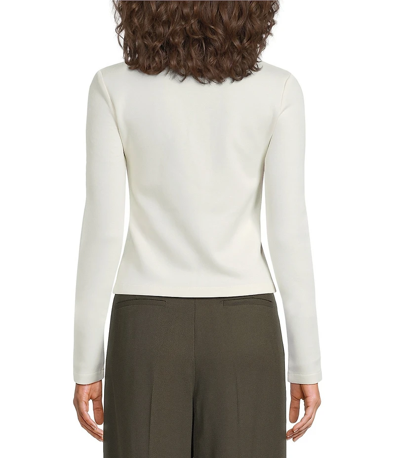 IRO Mala Knit Asymmetrical Neck Long Sleeve Top
