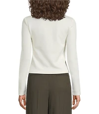 IRO Mala Knit Asymmetrical Neck Long Sleeve Top