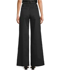 IRO Melania Twill Mid Rise Straight Leg Belted Pants