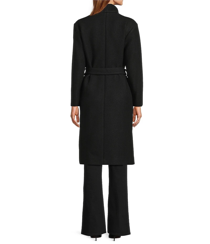 IRO Nicky Wool Cashmere Blend Shawl Collar Long Sleeve Wrap Coat