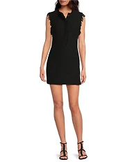 IRO Solai Tweed Knit Crew Neck Sleeveless Dress