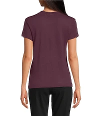 IRO Woven Linen Third Crew Neck Short Sleeve Tee Shirt