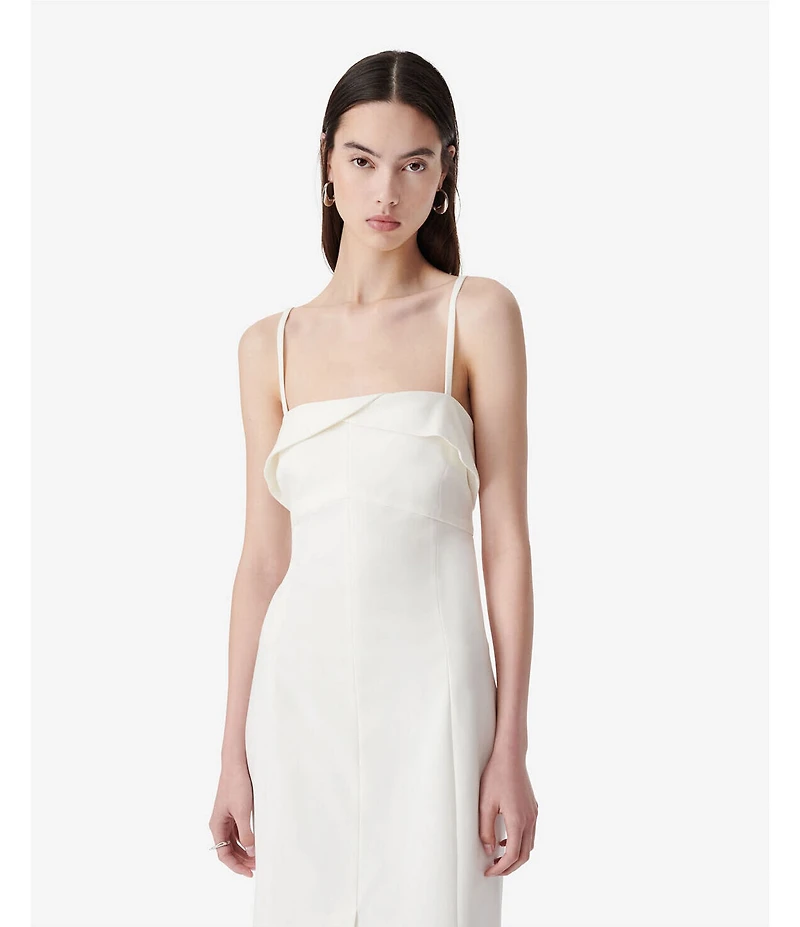 IRO Zyra Woven Square Neck Sleeveless Midi Dress