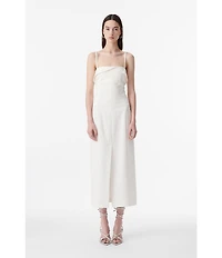 IRO Zyra Woven Square Neck Sleeveless Midi Dress
