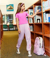 Iscream Big Girls Short Sleeve Rib-Knit T-Shirt