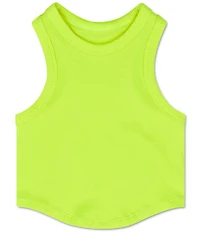 Iscream Big Girls Sleeveless Cropped Ribbed Racerback Tank Top