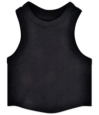 Iscream Big Girls Sleeveless Cropped Ribbed Racerback Tank Top