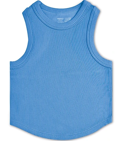 Iscream Big Girls Sleeveless Cropped Ribbed Racerback Tank Top