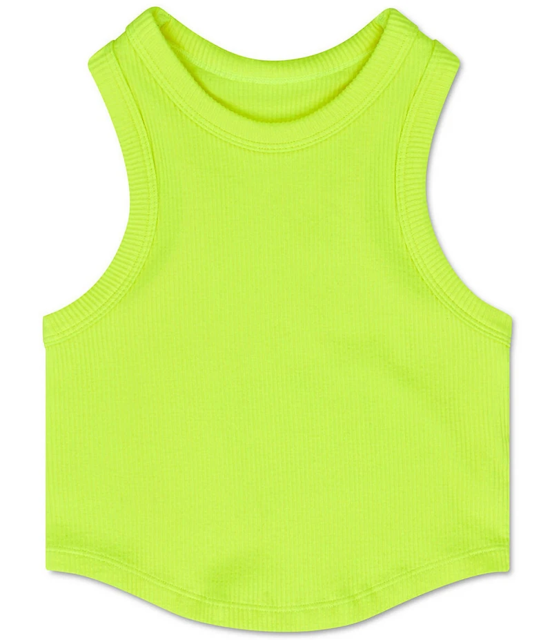 Iscream Big Girls Sleeveless Rib-Knit Cropped Racerback Tank Top