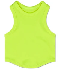 Iscream Big Girls Sleeveless Rib-Knit Cropped Racerback Tank Top