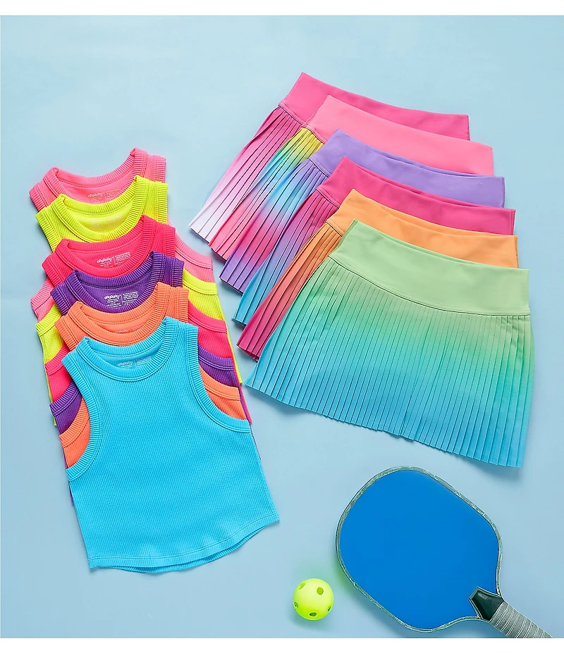 Iscream Big Girls Sleeveless Rib-Knit Cropped Racerback Tank Top