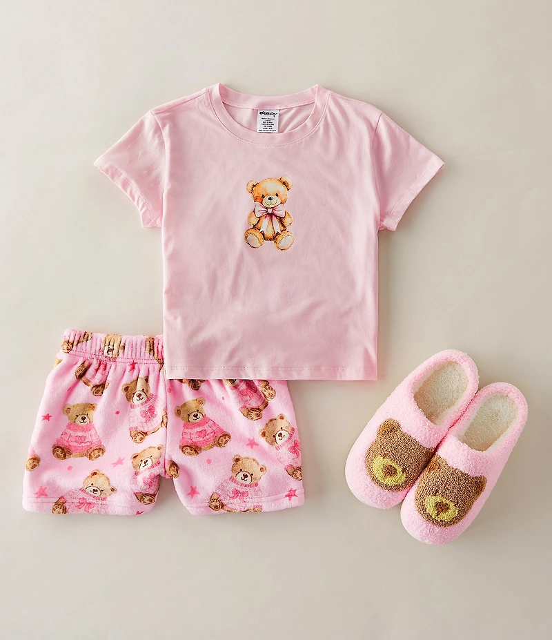 Iscream Big Girls Beary Cute Chenille Slippers