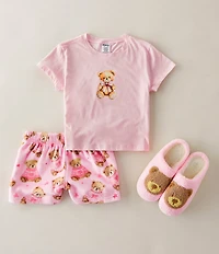 Iscream Big Girls Beary Cute Plush Sleep Shorts