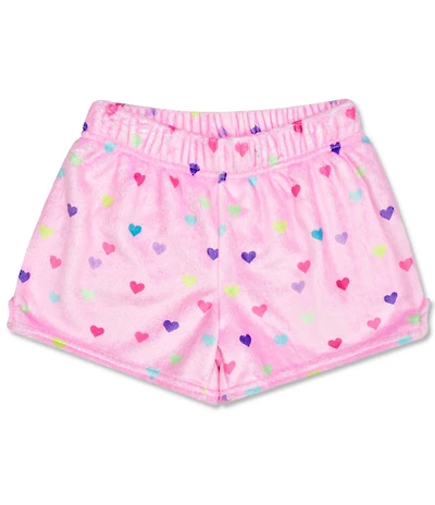 Iscream Big Girls Heart Confetti Plush Shorts