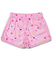 Iscream Big Girls Heart Confetti Plush Shorts