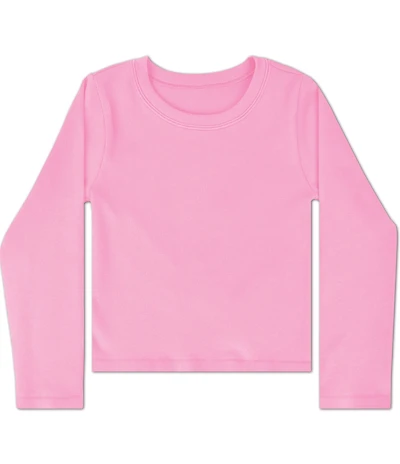 Iscream Big Girls Long Sleeve Ribbed Seamless Shirt