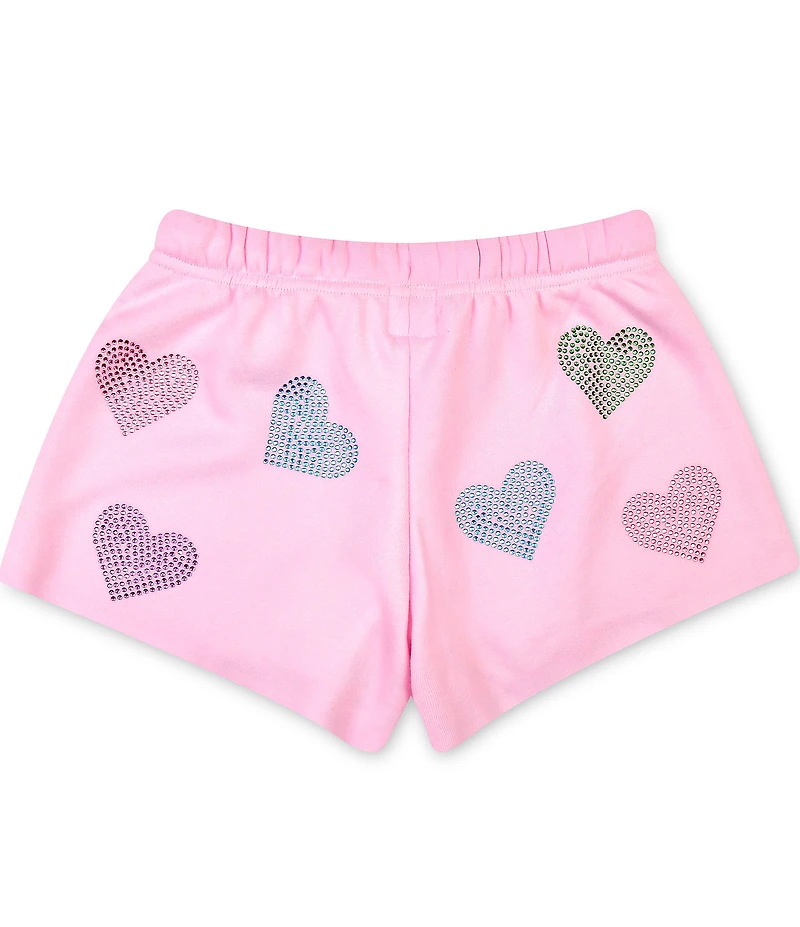 Iscream Big Girls Sparkling Hearts Sweat Shorts