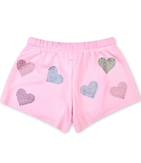 Iscream Big Girls Sparkling Hearts Sweat Shorts