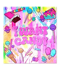 Iscream Corey Paige I Want Candy Plush Blanket