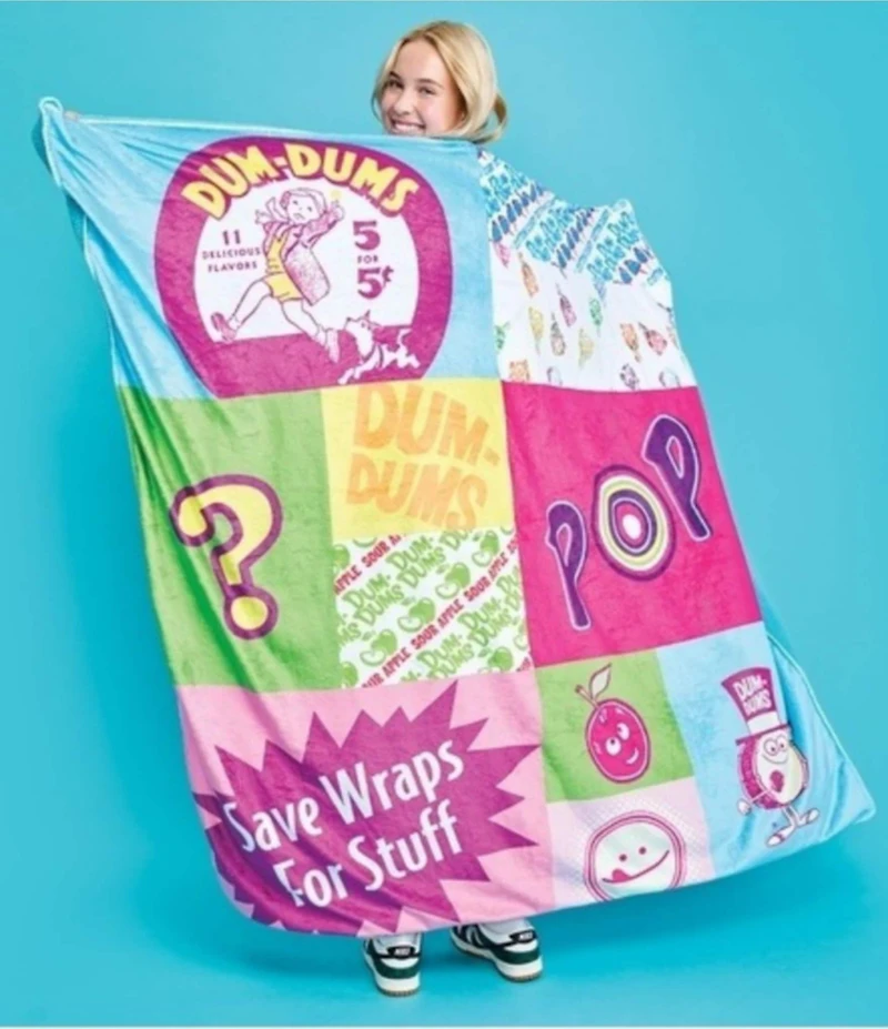 Iscream Dum-Dums Patchwork Sherpa Blanket