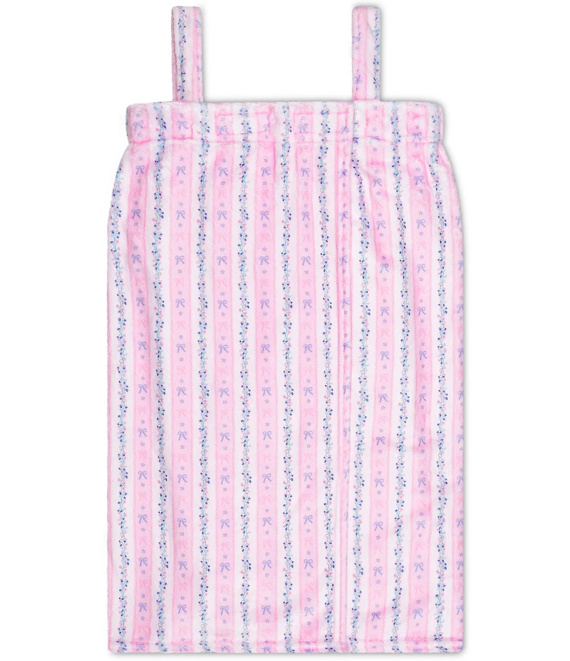 Iscream Girls Cute Floral Stripe Spa Wrap