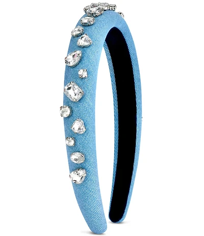 Iscream Girls Denim Gemstone Embellished Headband