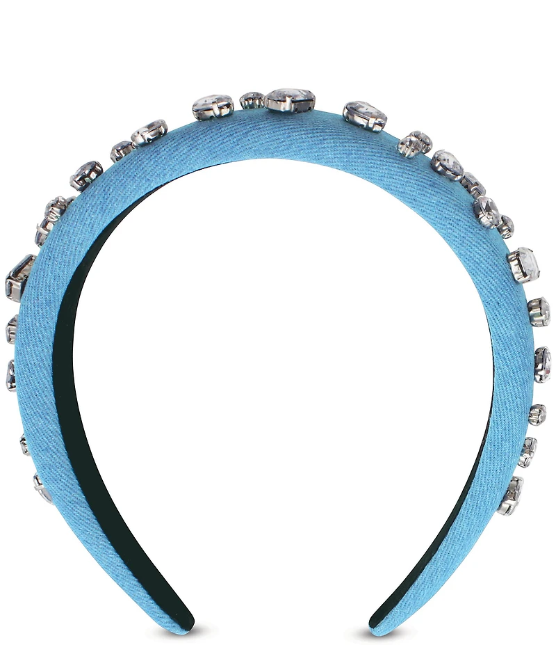 Iscream Girls Denim Gemstone Embellished Headband