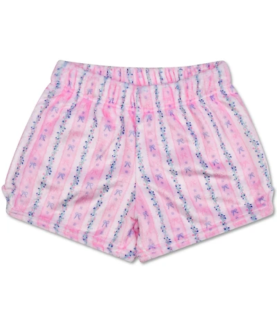 Iscream Girls Floral Stripe Plush Shorts