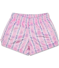 Iscream Girls Floral Stripe Plush Shorts